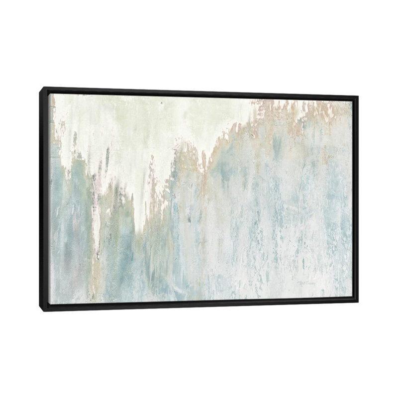 « snowfall », reproduction sur toile, H 18 po x l 26 po x P 1,5 po, Toile avec cadre noir, Pas de tapis