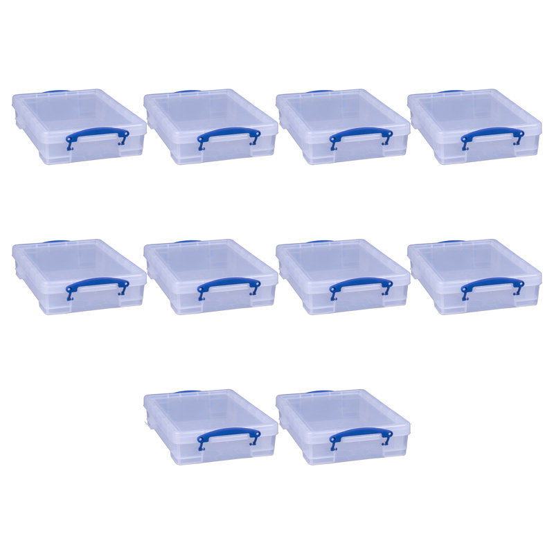 Really Useful Box Stackable Box, Clear, 10 Pack