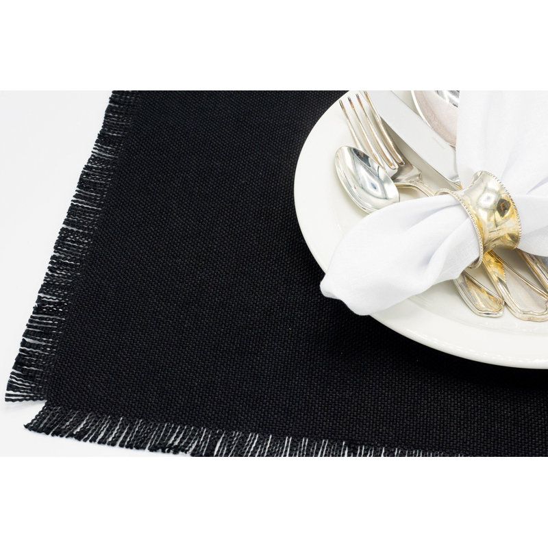 Polyester Rectangle Placemat, Black