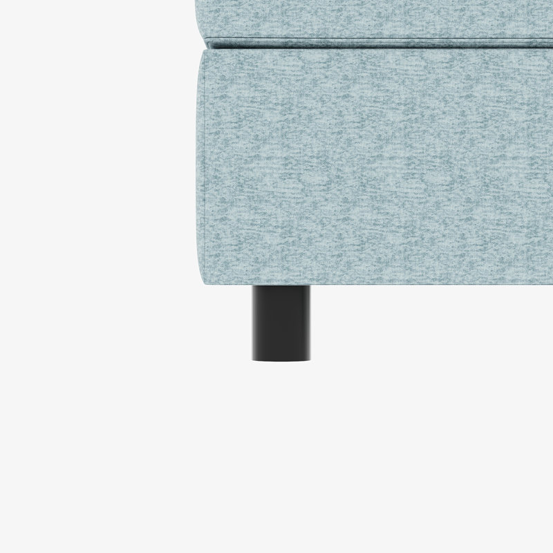 Canapé-lit modulaire en tissu avec rangement Chenille, Chenille bleu antique