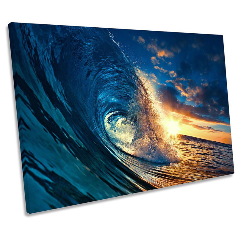 Crashing Ocean Wave Surf - Wrapped Canvas Print, 40.6cm H x  61cm W