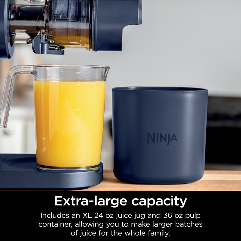 Ninja JC151 NeverClog Cold Press Juicer, Powerful Slow Juicer with Total Pulp Control, Countertop, Electric, 2 Pulp Functions, Dishwasher Safe, 2nd Generation,