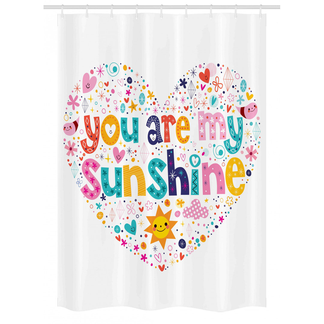 Saying Geometric Shower Curtain with Hooks Included East Urban Home