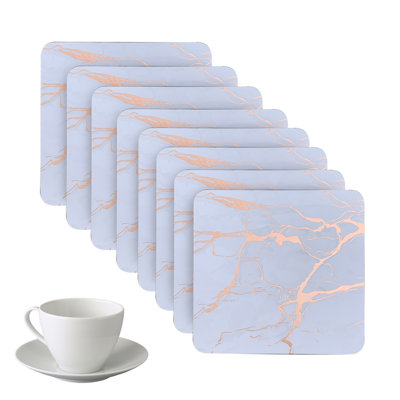 Marble Square 8 Piece Coaster Set
