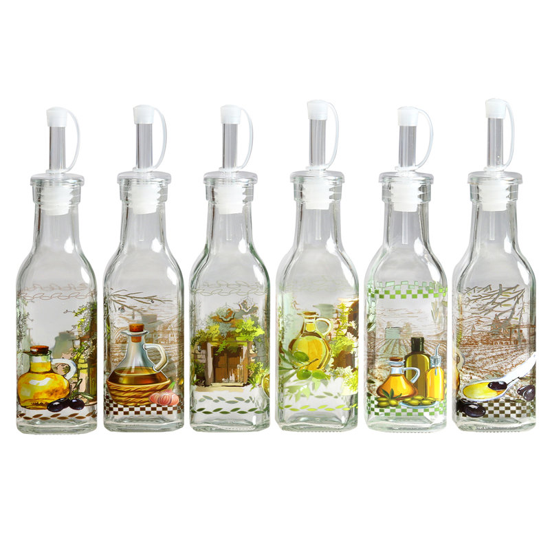 Calumn Glass Oil & Vinegar Cruet Set