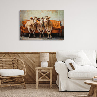 Cows Just Chillin 'Canvas, design par Tina LeCour