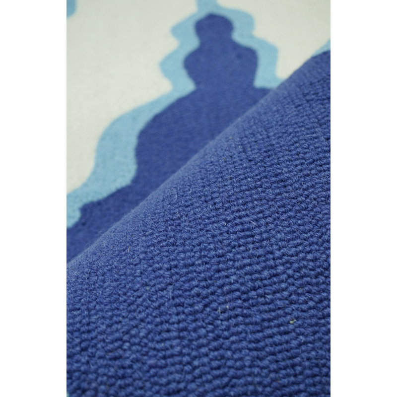 Tapis bleu Reva, Rectangle 8 pi 6 po x 11 pi 6 po