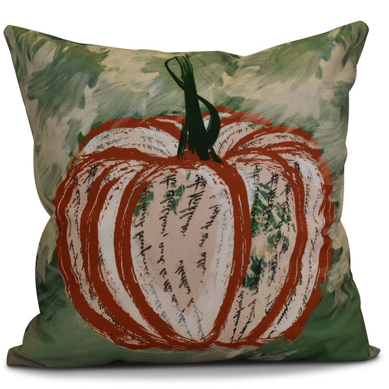 Flipping For Fall Reversible Throw Pillow, Dark Orange