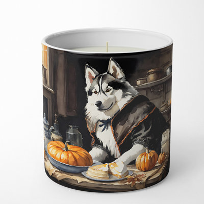 Pumpkin Pie Scented Tumbler Candle with Ceramic Holder