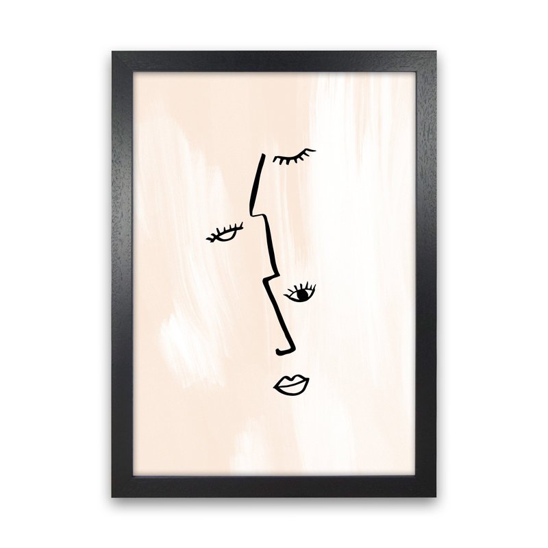 Printed Picasso Minimal Profiles - Print, Black Frame, 46cm H x 34cm W x 3cm D