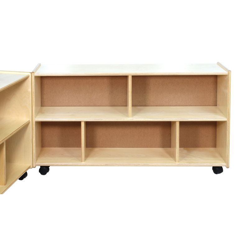 Étagère à charnières 6 compartiments avec roulettes, H 26 po x l 96 po P 12 po