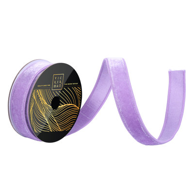  1" x 10yd Lavender Wired Ribbon. Lavender backing.