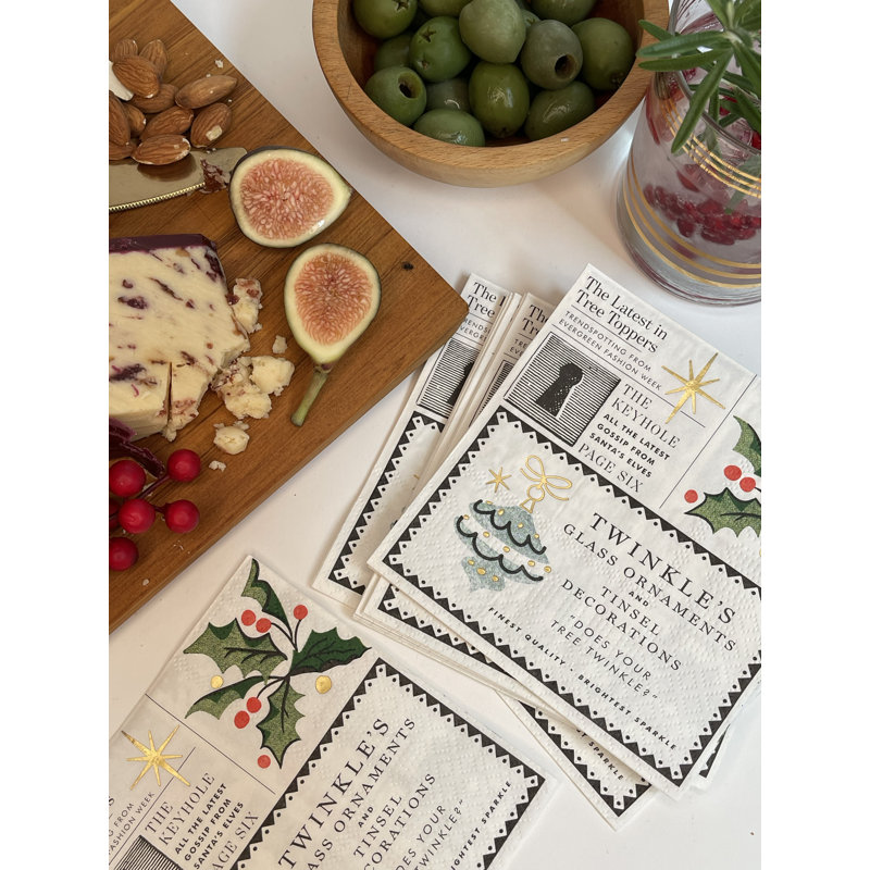 Cocktail Napkin Set, Christmas Chronicle