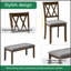 Ensemble de table de salle à manger élégant en bois 6 pièces avec 4 chaises et un banc, design moderne pour des réunions de famille confortables et des expériences culinaires élégantes