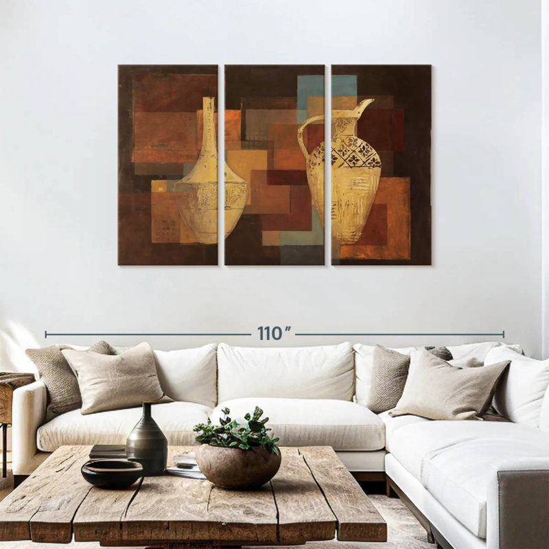 Senne Autumn Hues With Vases, 48" H x 74" W