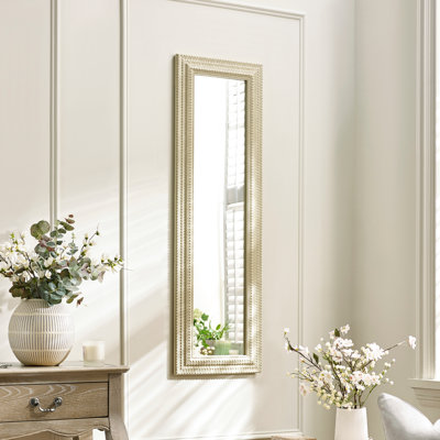 Tammer Solid Wood Rectangle Wall Mirror