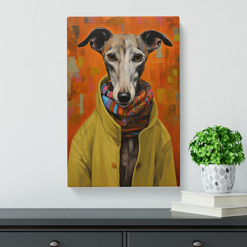 Whippet Informel - Print, 76cm H x 50cm W x 3cm D