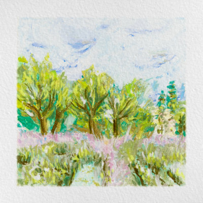 Summer Field III by Melissa Wang - Wrapped Canvas Print