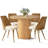Alexandrina 4 - Person Dining Table Sets With 41.5'' Round Table & 4 Boucle Fabric Chairs