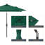 Parasol de marché extérieur carré 6,5 pi avec éclairage DEL Rosalynd Rosalynd-1119401789