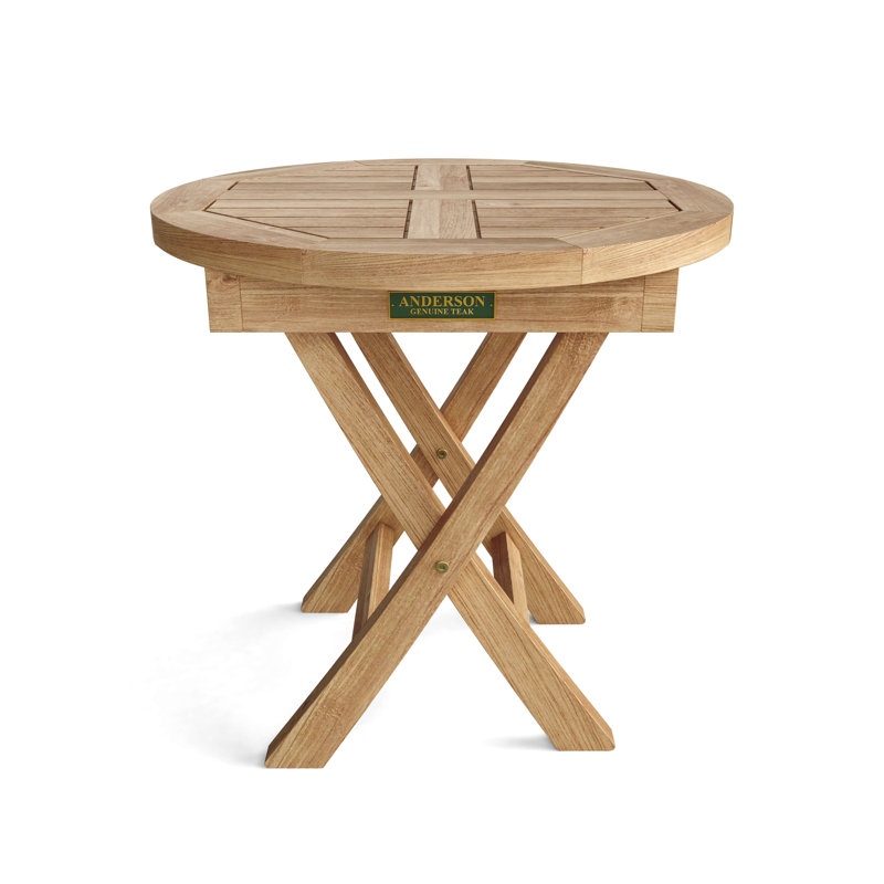 Bahama Outdoor Round Teak Side Table