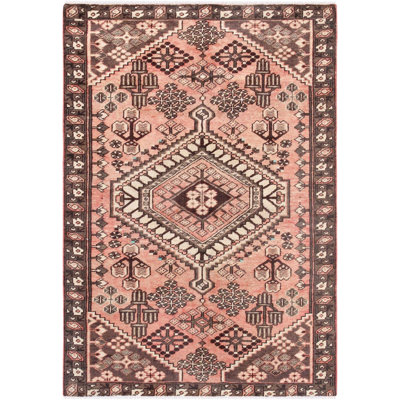 Canvello Vintage Shiraz Salmon Small Area Rug - 4'3" X 6'4"