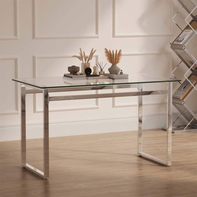 Table de salle à manger Modern, Transparent / Silver