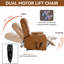 Fauteuil inclinable électrique à deux moteurs Brown Leatherair-126804522