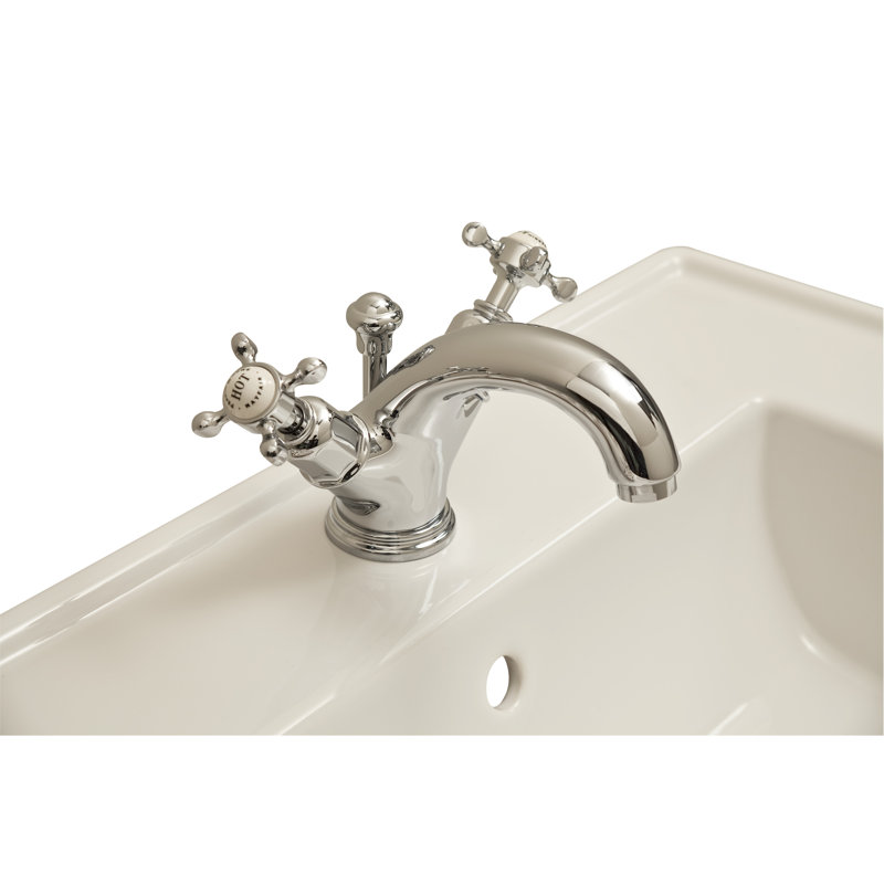 Edwardian Single-Hole Bathroom Faucet With Drain Assembly, English Gold