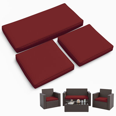 3-Piece Outdoor Seat Cushion Set