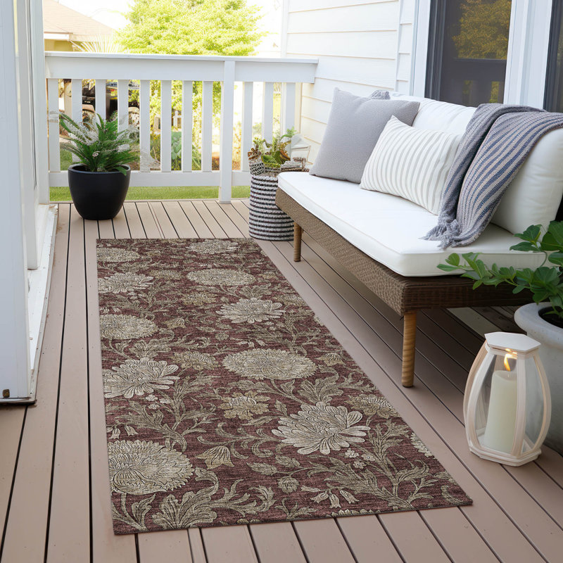 Tapis intérieur / extérieur Ayush, Tapis de couloir 2 pi 3 po x 7 pi 6 po