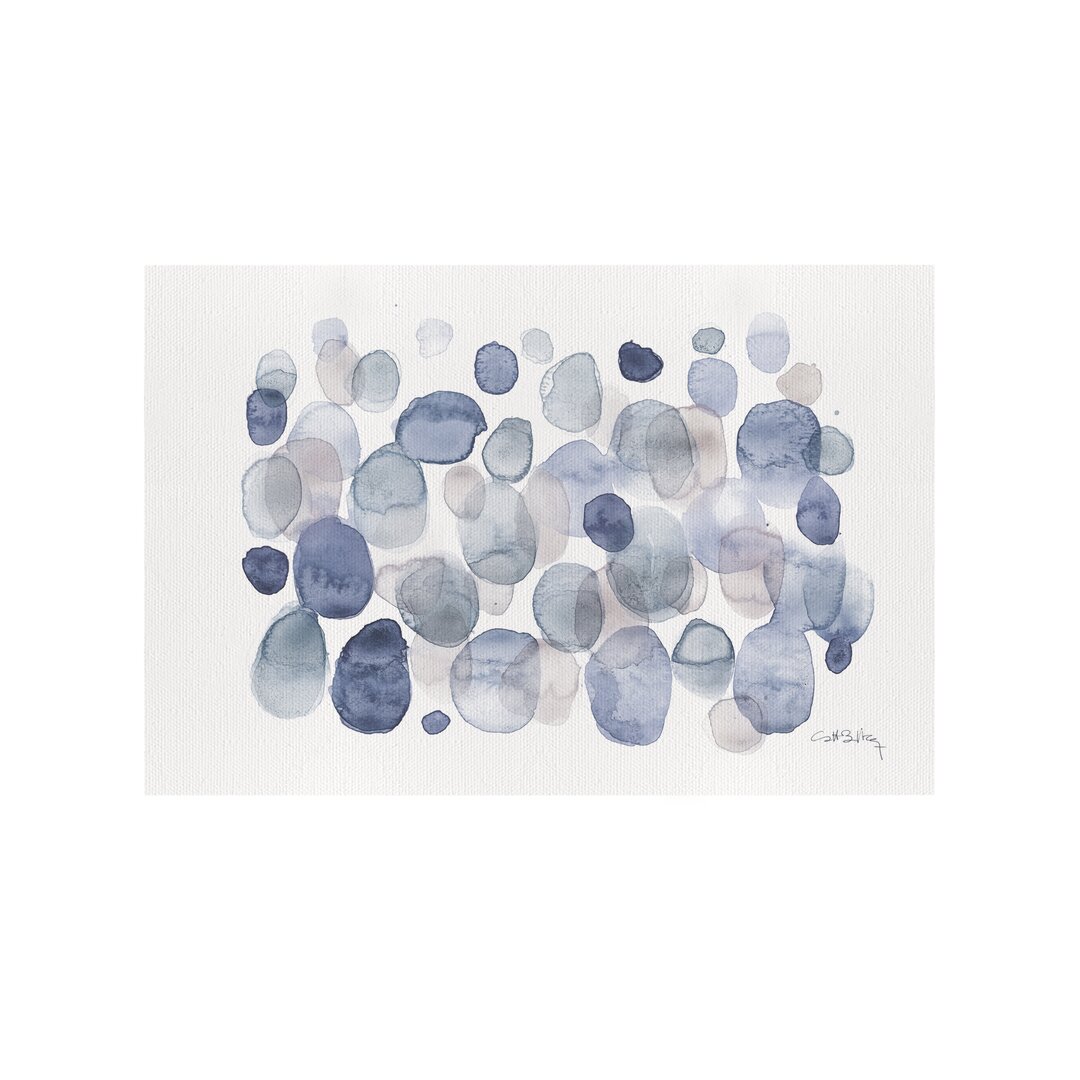 Stoffbild - Gemälde „Abstract Blue” von Marta Castet-Bellocq