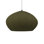 Radiance - Luminaire suspendu ovale cannelé 1 lumière - Vert mat - Noir mat - DEL dédiée - Cordon blanc