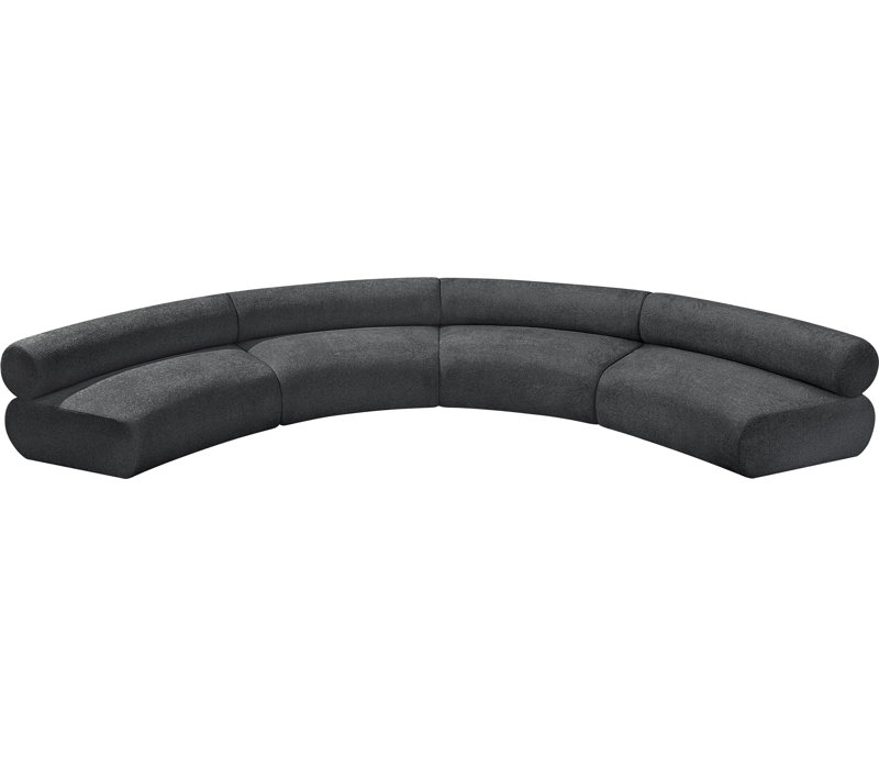 Canapé modulaire rembourré 183 po Bale, Tissu gris chenille