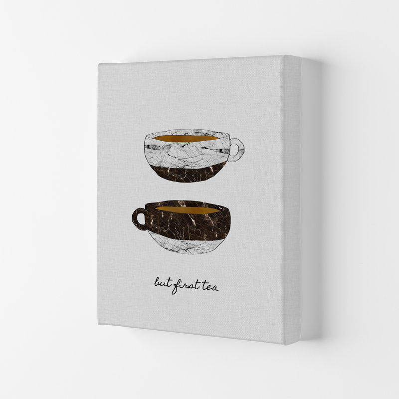 But First Tea - Print, Wrapped Canvas, 29.7cm H x 21cm W x 4cm D