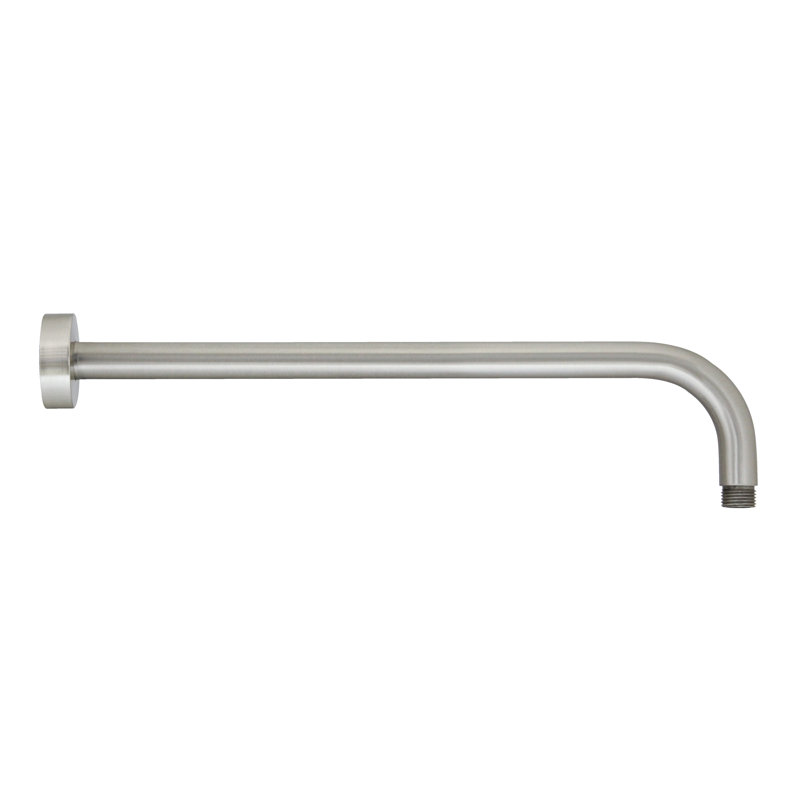 Long accoudoir 15,5" avec bride Shower, Nickel satiné