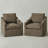 28" Wide Down Fill Upholstered Slipcovered Swivel Barrel Chair Set of 2-829389181