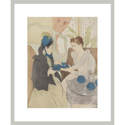 «Af d'après-midi» par Mary Cassatt - Impression sur toile