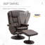 Fauteuil inclinable pivotant en cuir synthétique-573307237