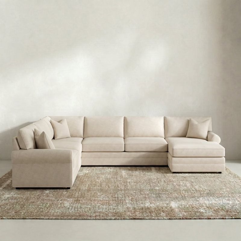Charlie 4-Piece Sectional, Cruise Adrift, Conversation Ivory