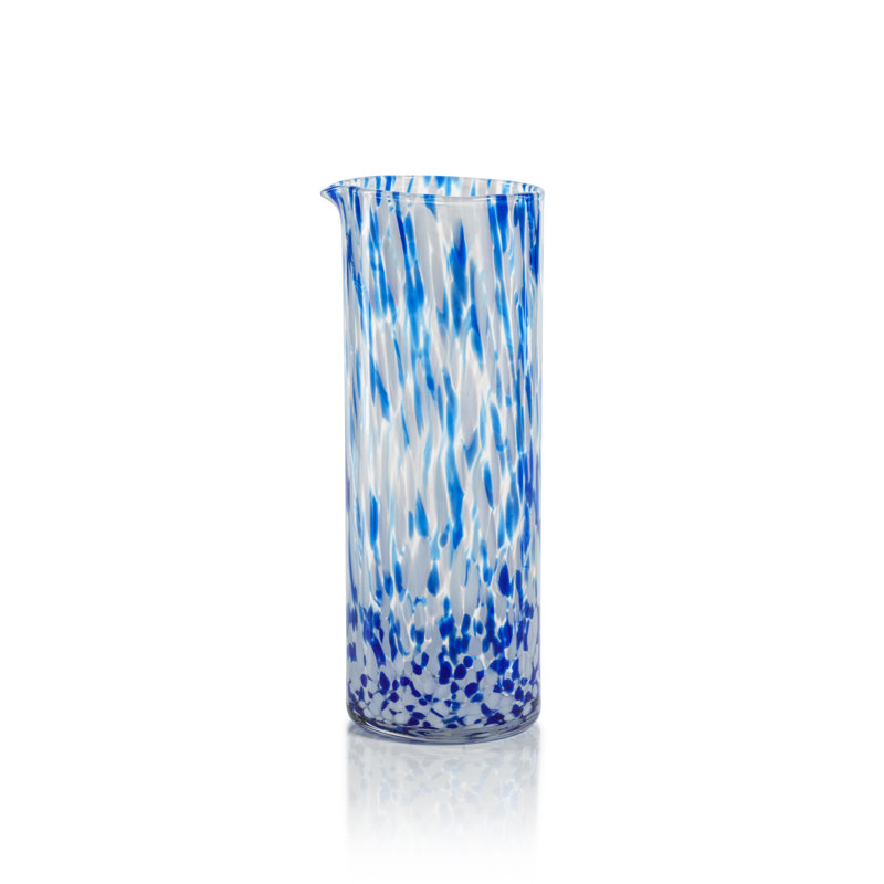 Pichet en verre Andria, Bleu
