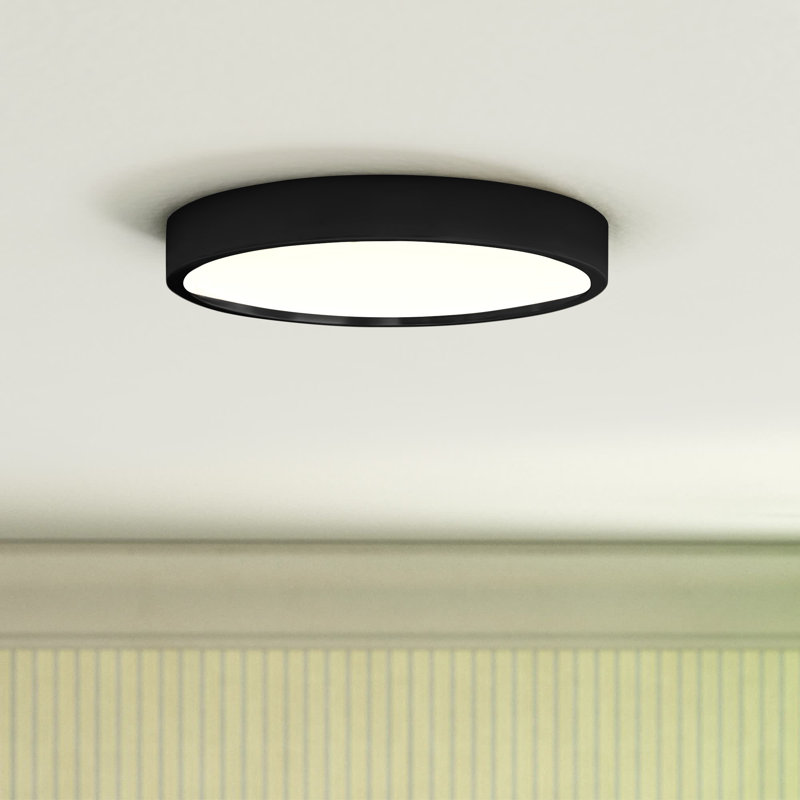 Naquin Acrylic LED Flush Mount, 1" H x 7.5" W x 7.5" D, Oil Rubbed Bronze