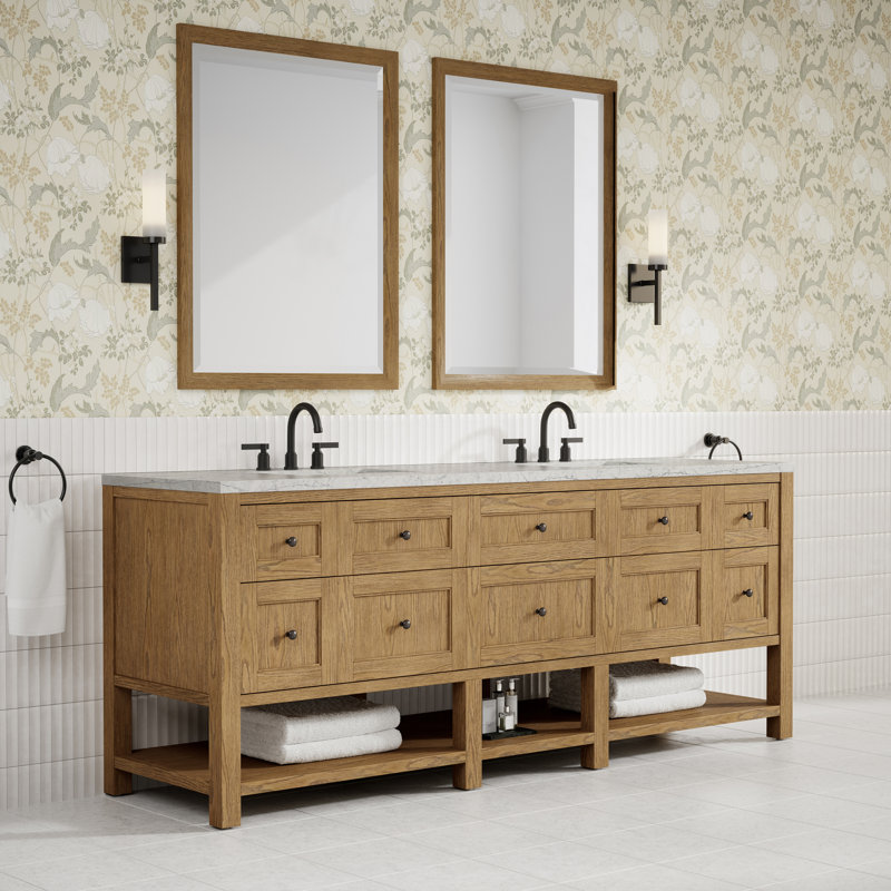 Breckenridge 84" W Double Vanity, Eternal Jasmine Pearl