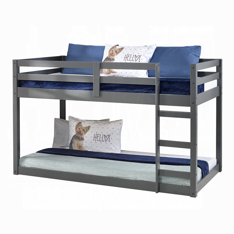 Lit mezzanine simple Gaston, gris