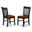 L'ensemble de salle à manger 5 pièces comprend une table de salle à manger ovale avec papillon et 4 chaises de cuisine, noir et cerise-319000207