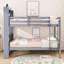 Lit superposé simple en bois avec tablettes-976318943