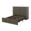 Armoire lit double pleine grandeur avec station de charge, lit plateforme pliable multifonctionnel avec 1 grand tiroir de rangement-2004538128
