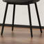 Ensemble de chaises de salle à manger modernes et minimalistes noires - six chaises par boîte, stables et confortables. Chaises d'appoint rembourrées de style Mid-Century moderne, chaises en forme de cuillère avec pieds en métal noir.