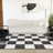 Wum Collection Black/White Checkerboard Area Rug-1100763587-1128599036