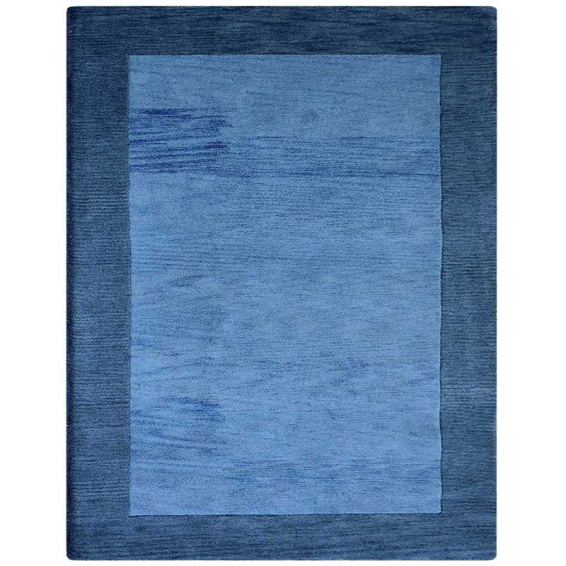 Helena Hand Tufted Wool Eco-Friendly Area Rugs - Rectangle, Blue Color, Contemporary Modern Design, High Pile Thick Handmade Anti Skid Area Rugs for Living Room, Bed Room